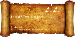 Lukács Lajos névjegykártya