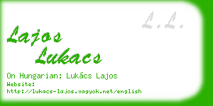 lajos lukacs business card