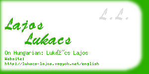 lajos lukacs business card